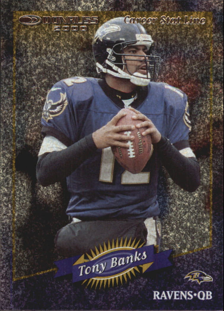 2000 Donruss Stat Line Career Baltimore Ravens Football Card 9 Tony
