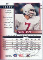 2000 Donruss Preferred #40 John Elway C back image