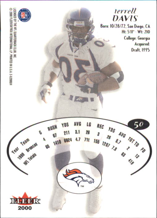 2000 E-X #50 Terrell Davis