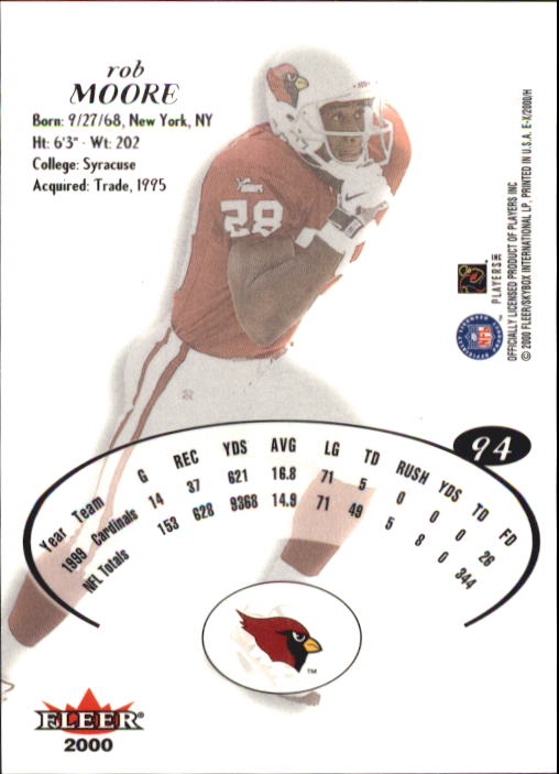 2000 E-X #94 Rob Moore back image