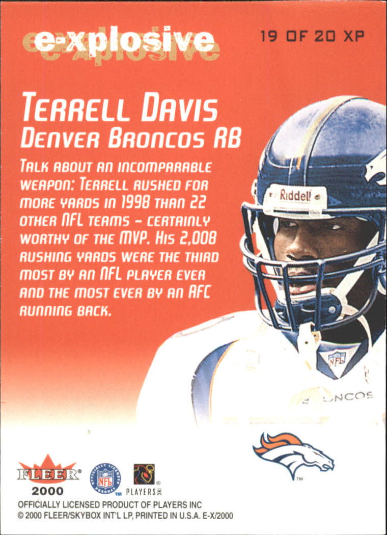 2000 E-X E-Xplosive #19 Terrell Davis