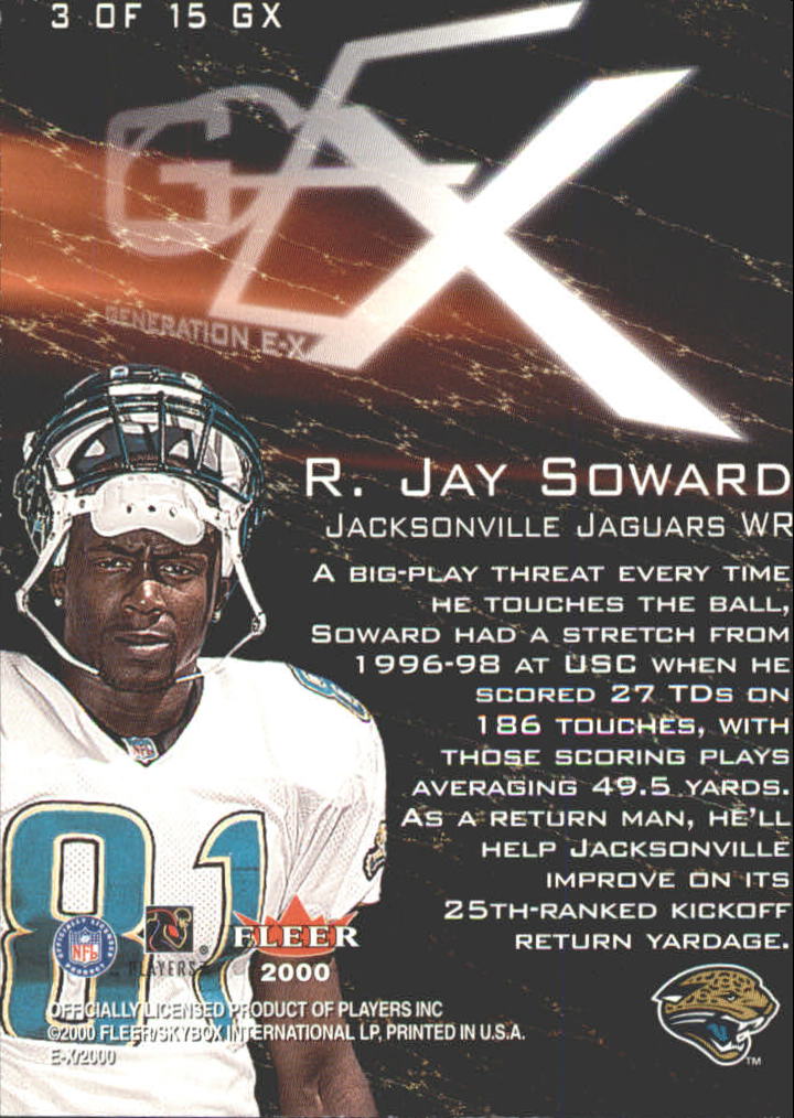 2000 E-X Generation E-X #3 R.Jay Soward back image
