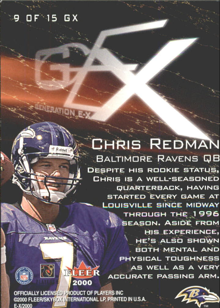 2000 E-X Generation E-X #9 Chris Redman back image