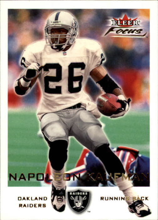 Running back Napoleon Kaufman of the Oakland Raiders carries the