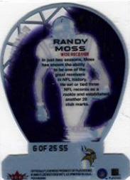 2000 Fleer Focus Star Studded #6 Randy Moss back image