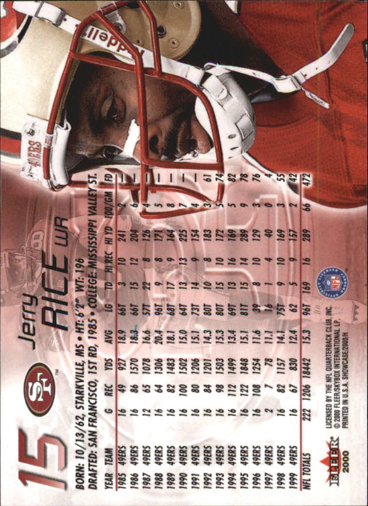 2000 Showcase (Fleer) Football "Main Set" Cards - Picture 13 of 83