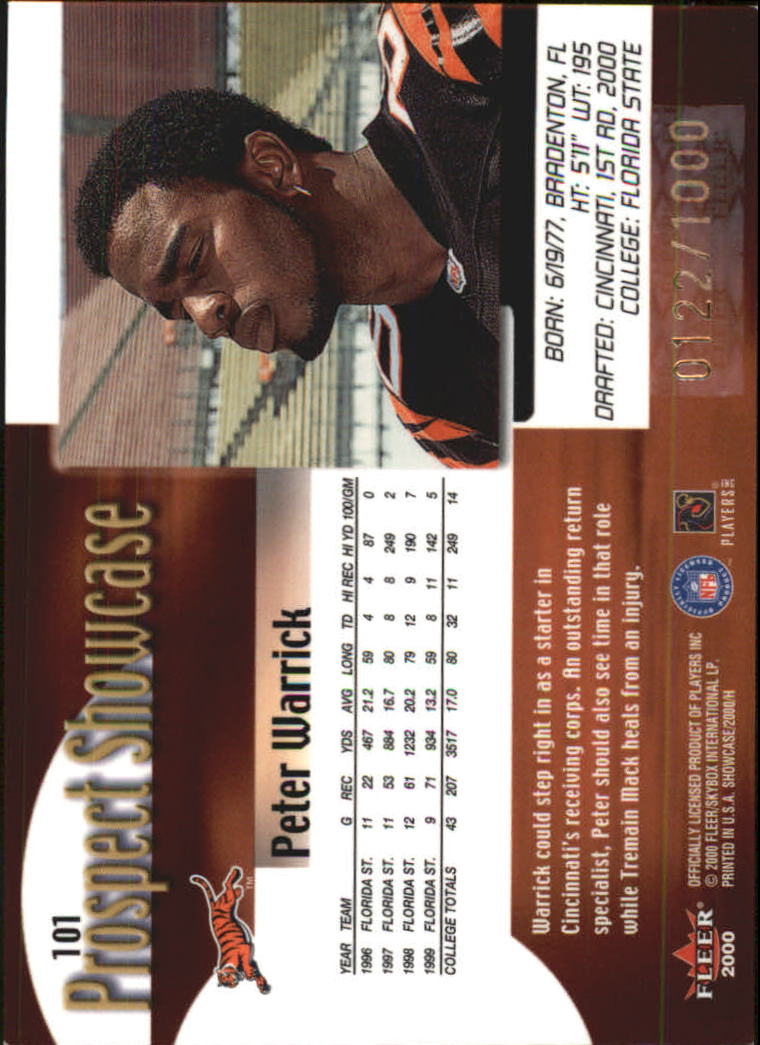 2000 Showcase (Fleer) Football "Main Set" Cards - Picture 71 of 83