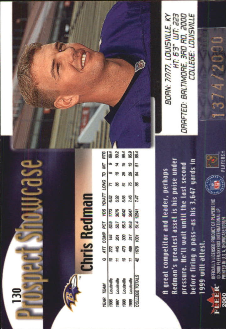 2000 Showcase (Fleer) Football "Main Set" Cards - Picture 75 of 83