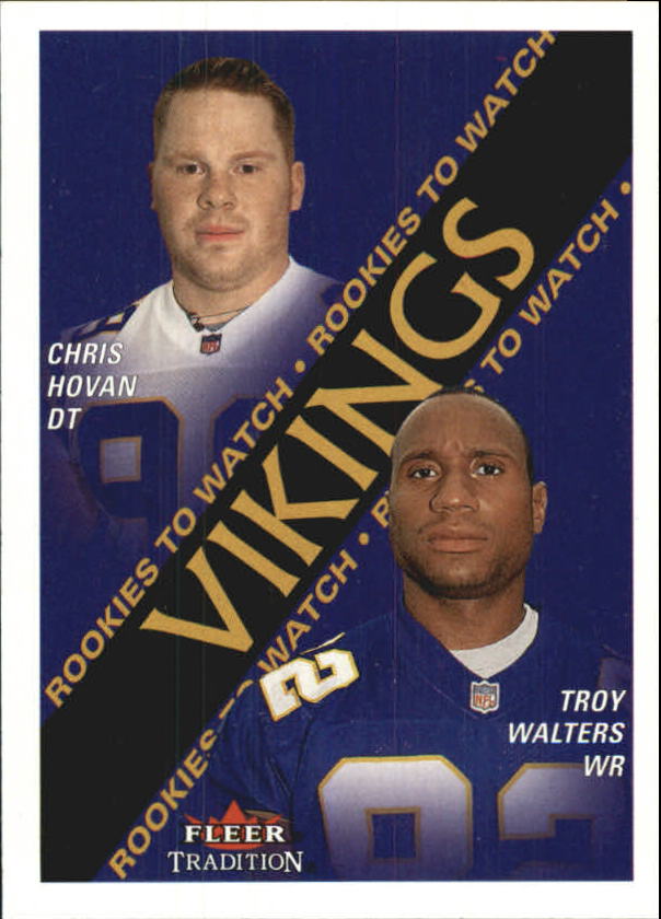 2000 Fleer Tradition #351 Chris Hovan RC/Troy Walters RC