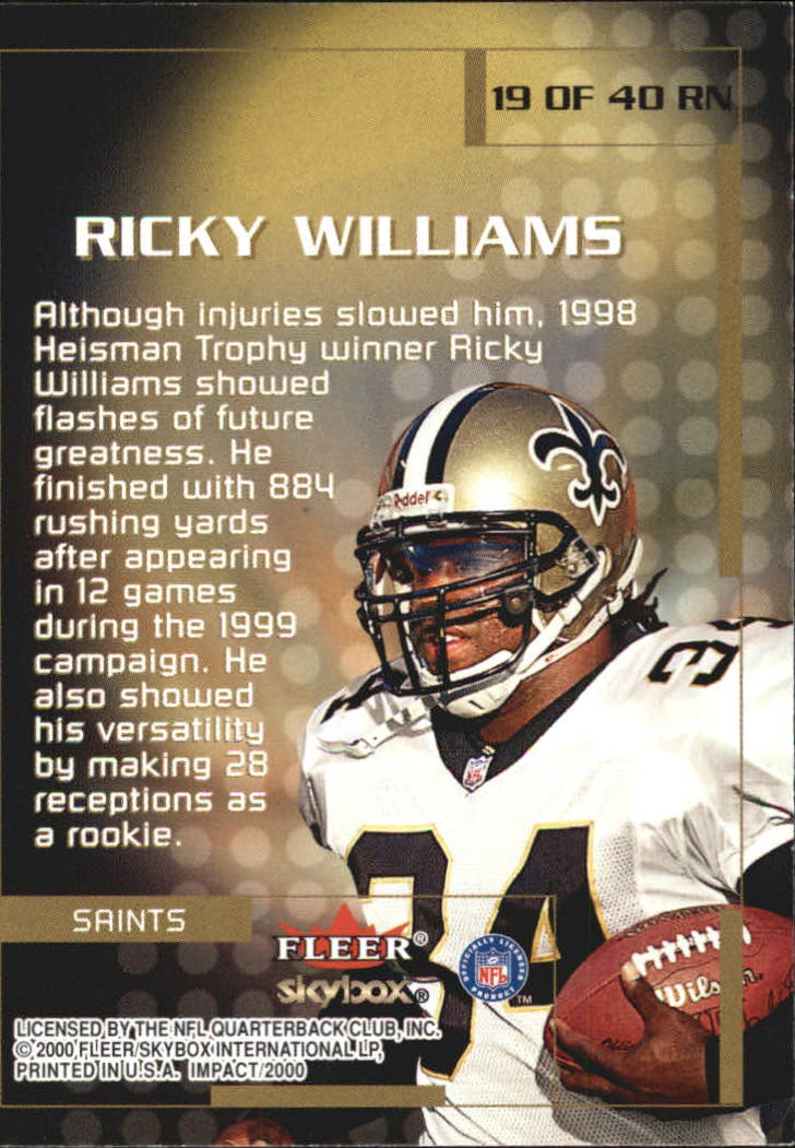 2000 Impact Rewind '99 #19 Ricky Williams back image