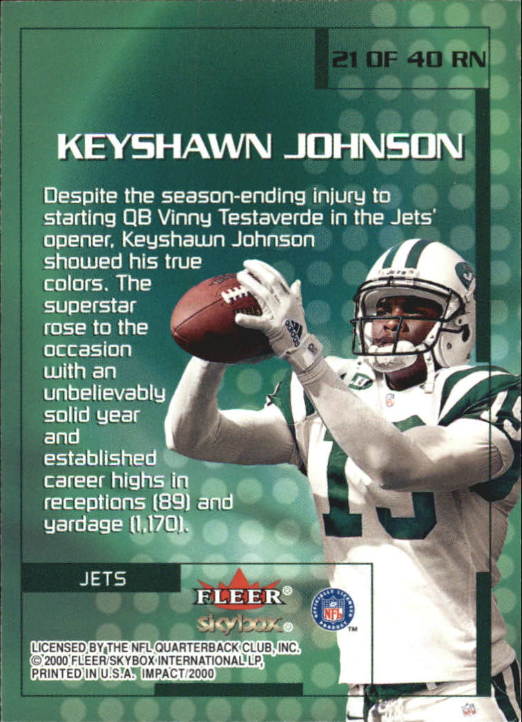 2000 Impact Rewind '99 #21 Keyshawn Johnson back image
