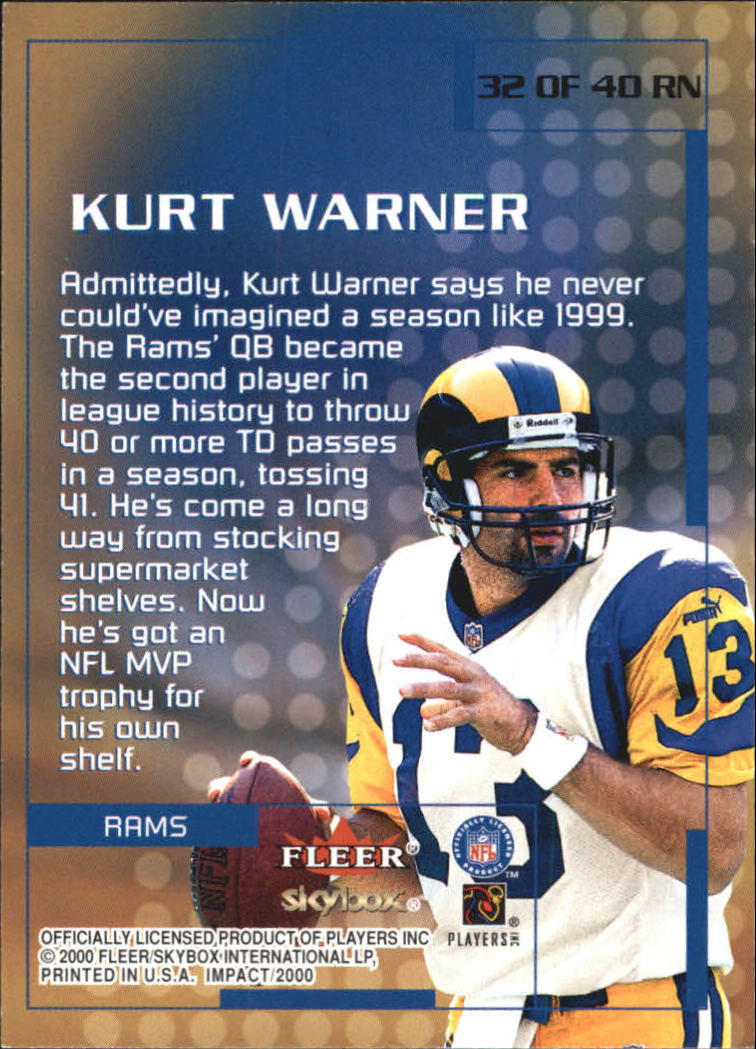 2000 Impact Rewind '99 #32 Kurt Warner back image