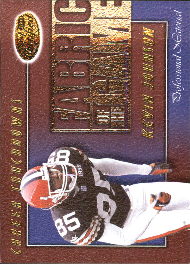 2000 Leaf Certified Fabric of the Game #FG48 Kevin Johnson/1000