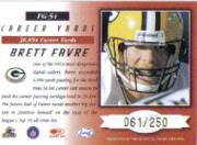2000 Leaf Certified Fabric of the Game #FG54 Brett Favre/250 back image