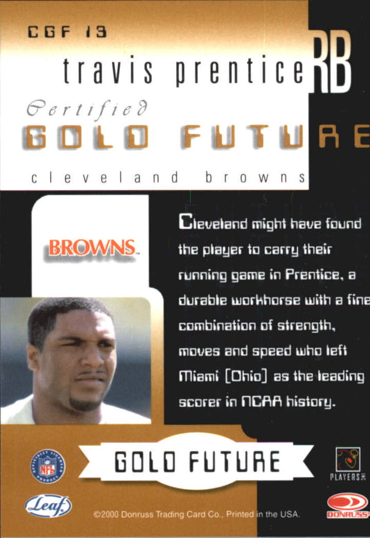 2000 Leaf Certified Football "Insert and Parallel" Cards - Picture 5 of 21