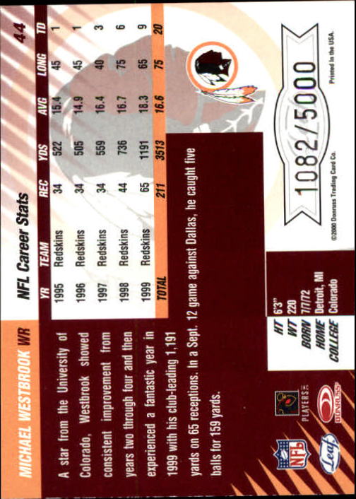 2000 Leaf Limited Football "Main Set" Cards - Picture 9 of 33