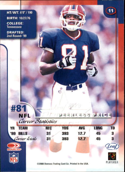 2000 Leaf Rookies and Stars Football "Main Set" Cards - Picture 23 of 223