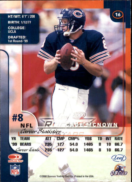2000 Leaf Rookies and Stars Football "Main Set" Cards - Picture 33 of 223