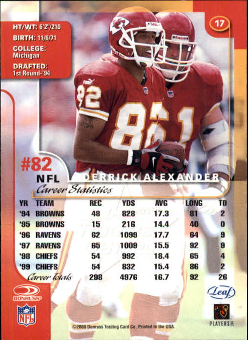 2000 Leaf Rookies and Stars Football "Main Set" Cards - Picture 35 of 223