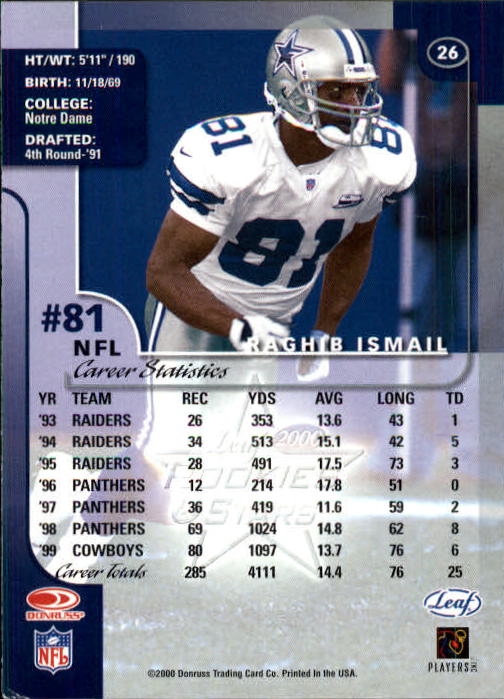 2000 Leaf Rookies and Stars Football "Main Set" Cards - Picture 51 of 223