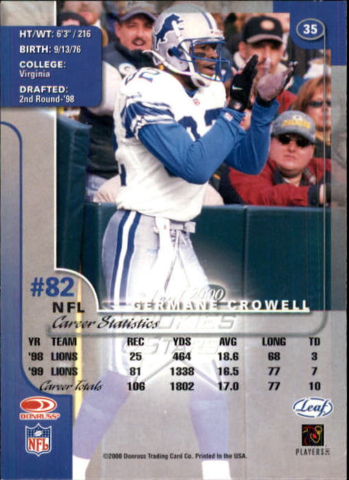 2000 Leaf Rookies and Stars Football "Main Set" Cards - Picture 69 of 223