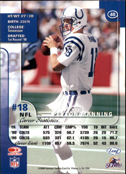 2000 Leaf Rookies and Stars Football "Main Set" Cards - Picture 77 of 223