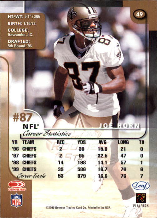 2000 Leaf Rookies and Stars Football "Main Set" Cards - Picture 95 of 223