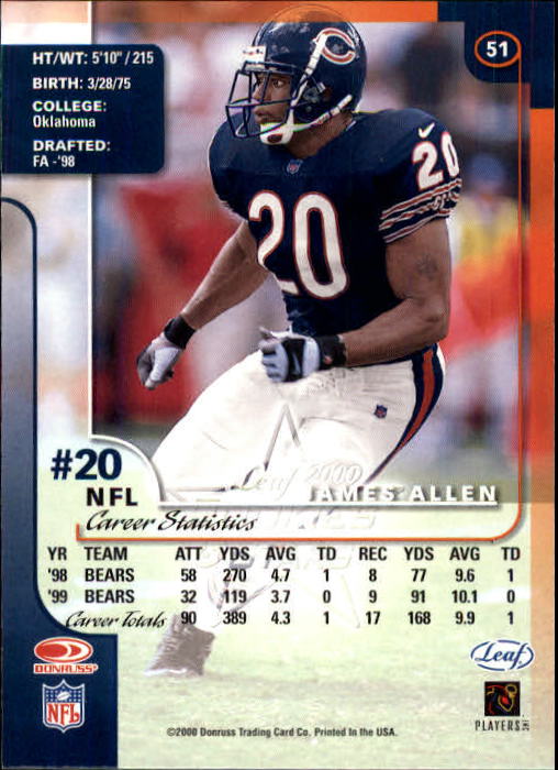 2000 Leaf Rookies and Stars Football "Main Set" Cards - Picture 99 of 223