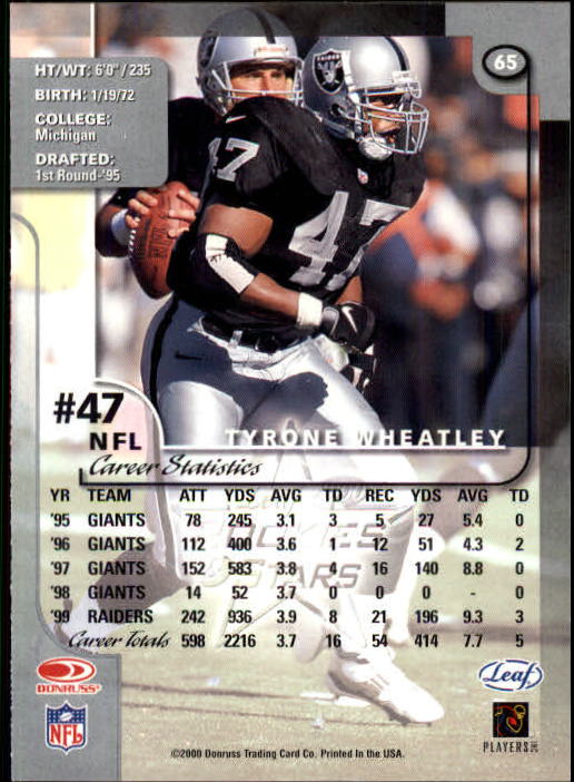 2000 Leaf Rookies and Stars Football "Main Set" Cards - Picture 127 of 223