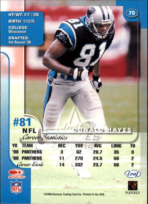 2000 Leaf Rookies and Stars Football "Main Set" Cards - Picture 133 of 223