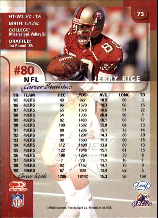 2000 Leaf Rookies and Stars Football "Main Set" Cards - Picture 139 of 223