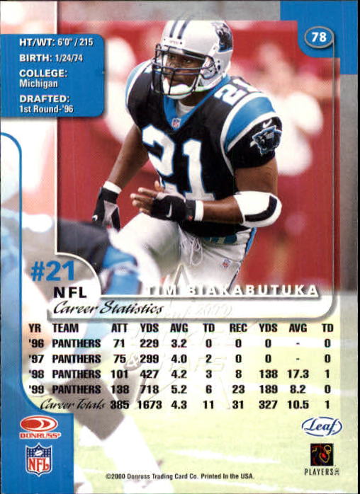2000 Leaf Rookies and Stars Football "Main Set" Cards - Picture 147 of 223