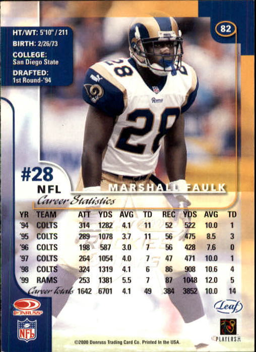 2000 Leaf Rookies and Stars Football "Main Set" Cards - Picture 155 of 223