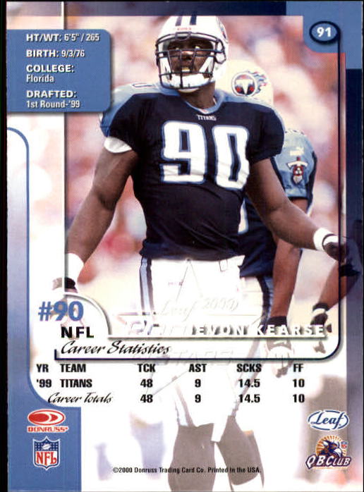 2000 Leaf Rookies and Stars Football "Main Set" Cards - Picture 173 of 223