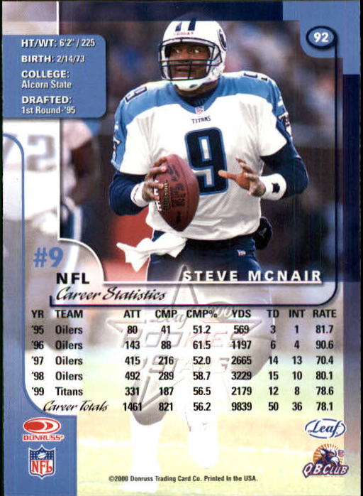 2000 Leaf Rookies and Stars Football "Main Set" Cards - Picture 175 of 223