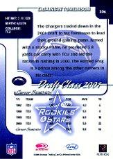 2000 Leaf Rookies and Stars #306 LaDainian Tomlinson XRC back image