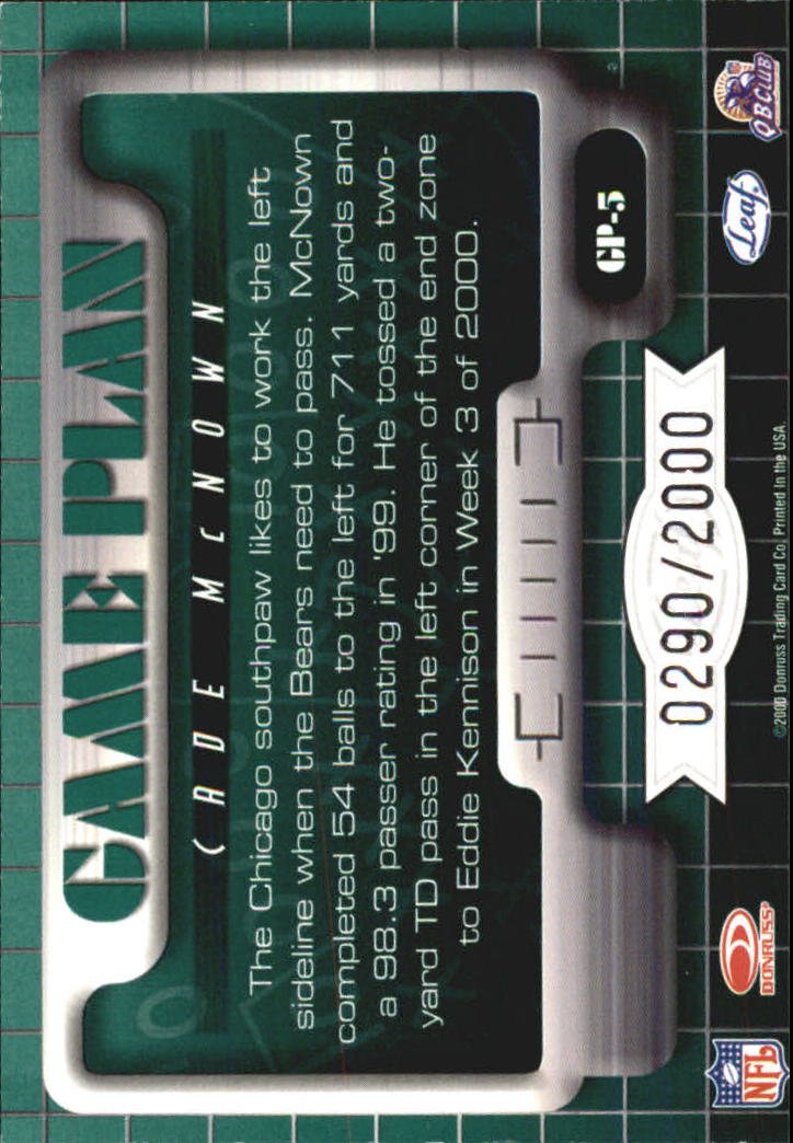 Tarjetas de fútbol americano Leaf Rookies and Stars 2000 "Insertar y paralelo" - Imagen 13 de 39