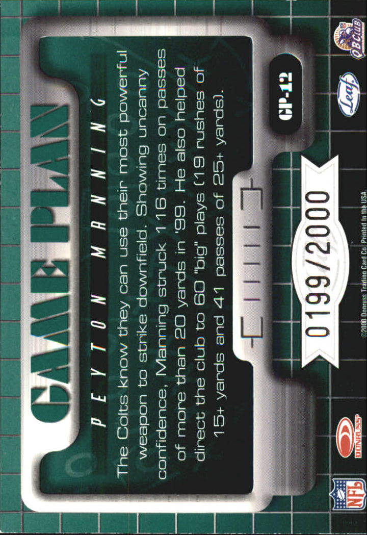Tarjetas de fútbol americano Leaf Rookies and Stars 2000 "Insertar y paralelo" - Imagen 15 de 39