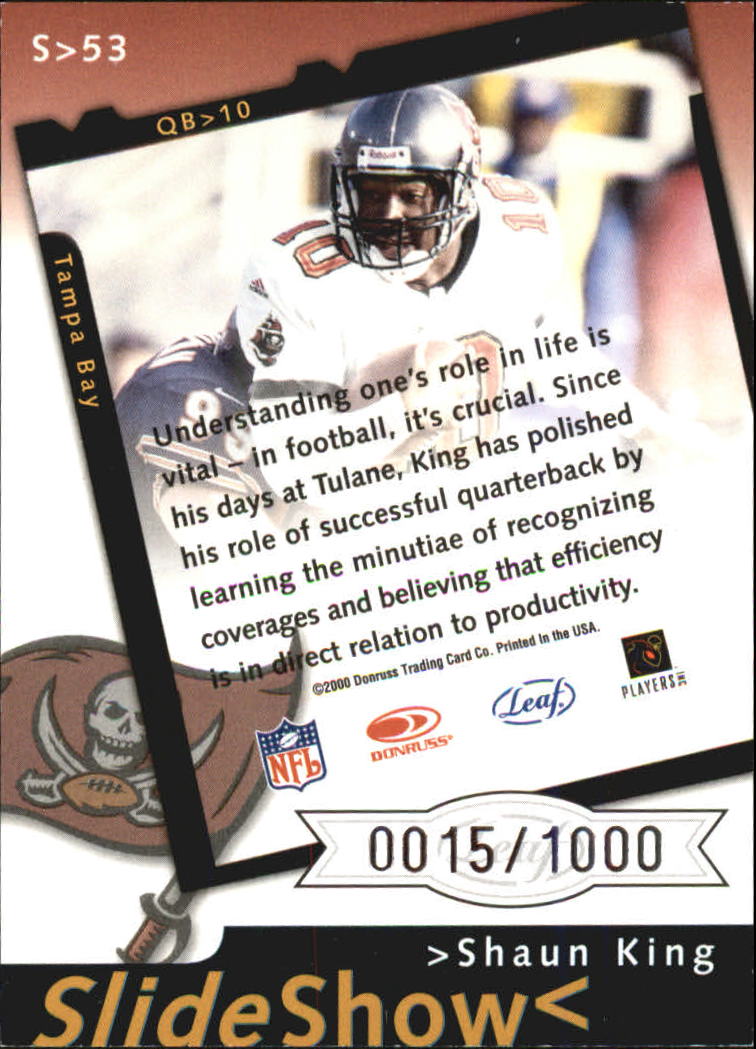Tarjetas de fútbol americano Leaf Rookies and Stars 2000 "Insertar y paralelo" - Imagen 33 de 39