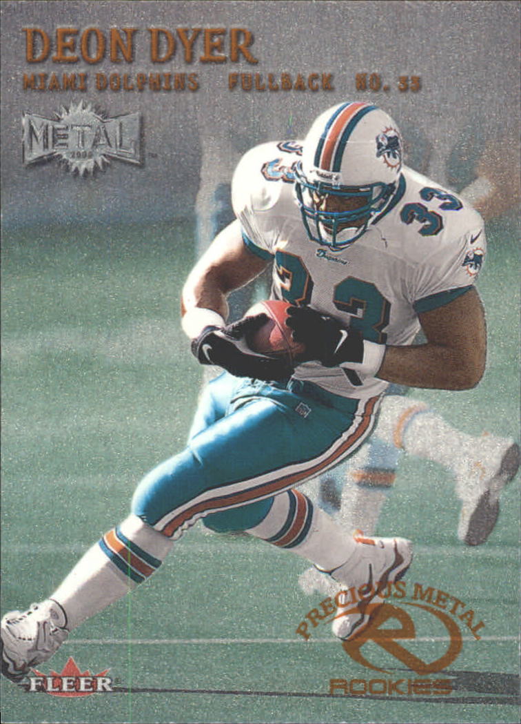 2000 Metal Football Card #203 Quinton Spotwood Rookie Miami Dolphins