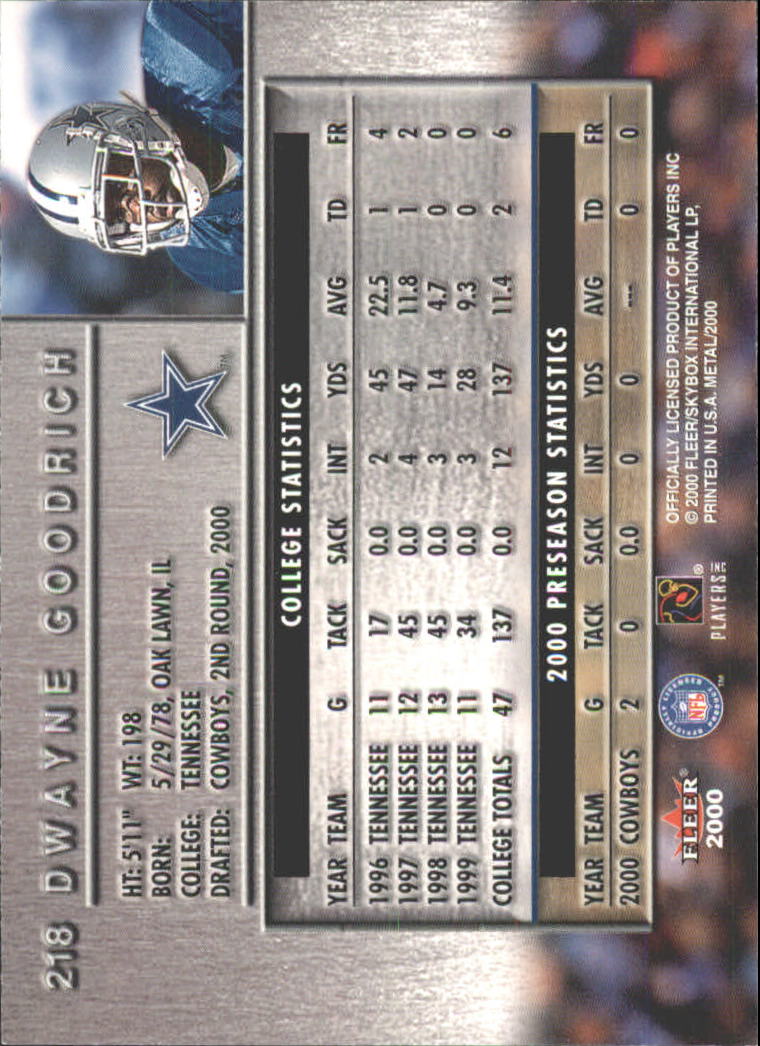2000 Metal (Fleer) Football "Main Set" Cards - Picture 47 of 118