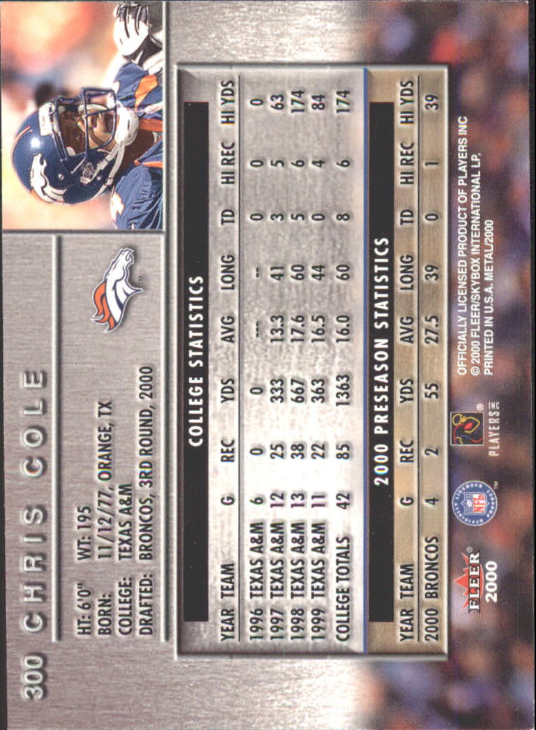 2000 Metal (Fleer) Football "Main Set" Cards - Picture 118 of 118