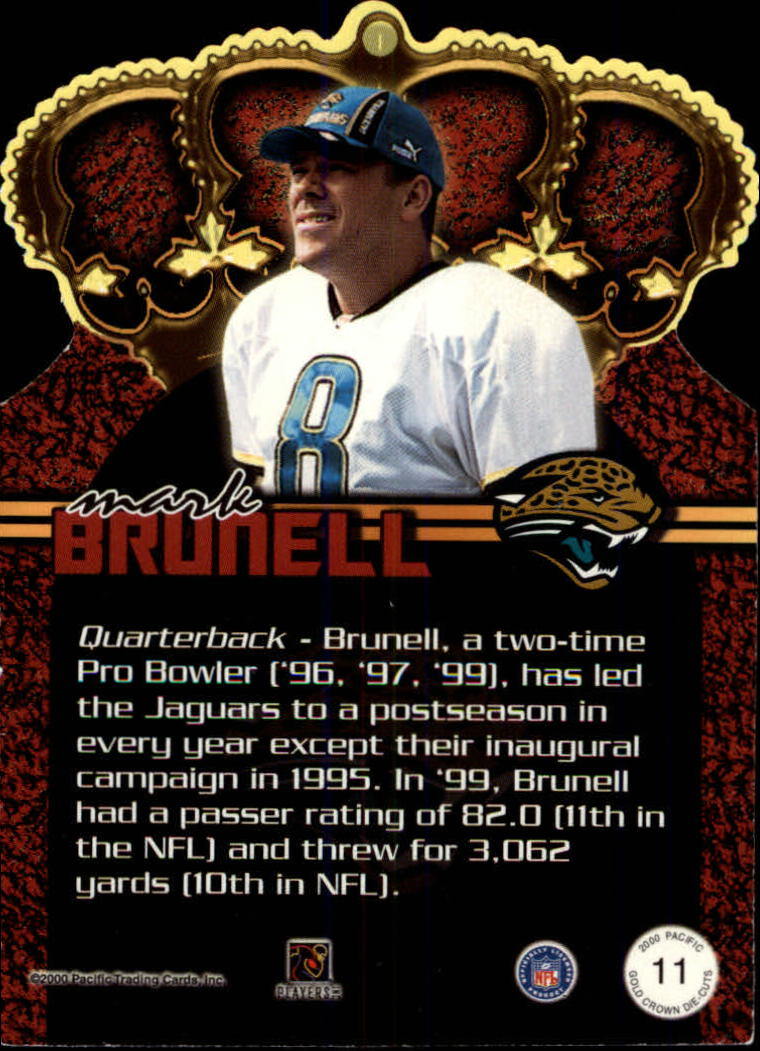 2000 Pacific Gold Crown Die Cuts #11 Mark Brunell back image