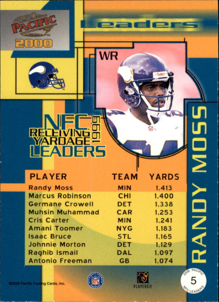 Tarjetas "insertar" de fútbol americano del Pacífico 2000 - Imagen 9 de 25