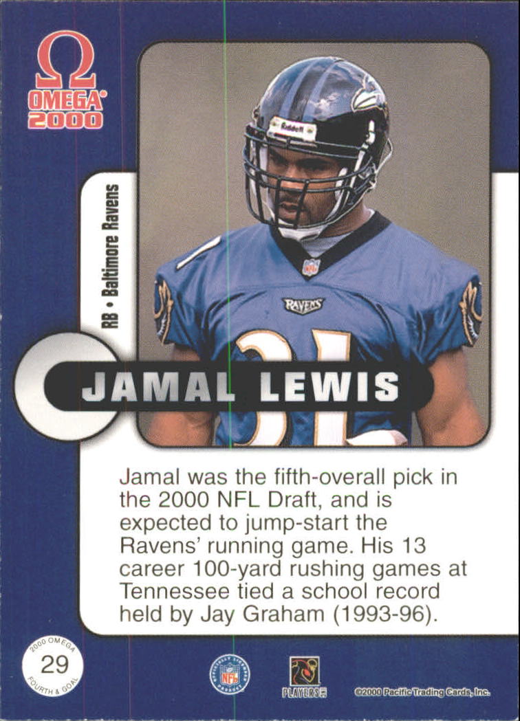 2000 Pacific Omega Fourth and Goal #29 Jamal Lewis back image