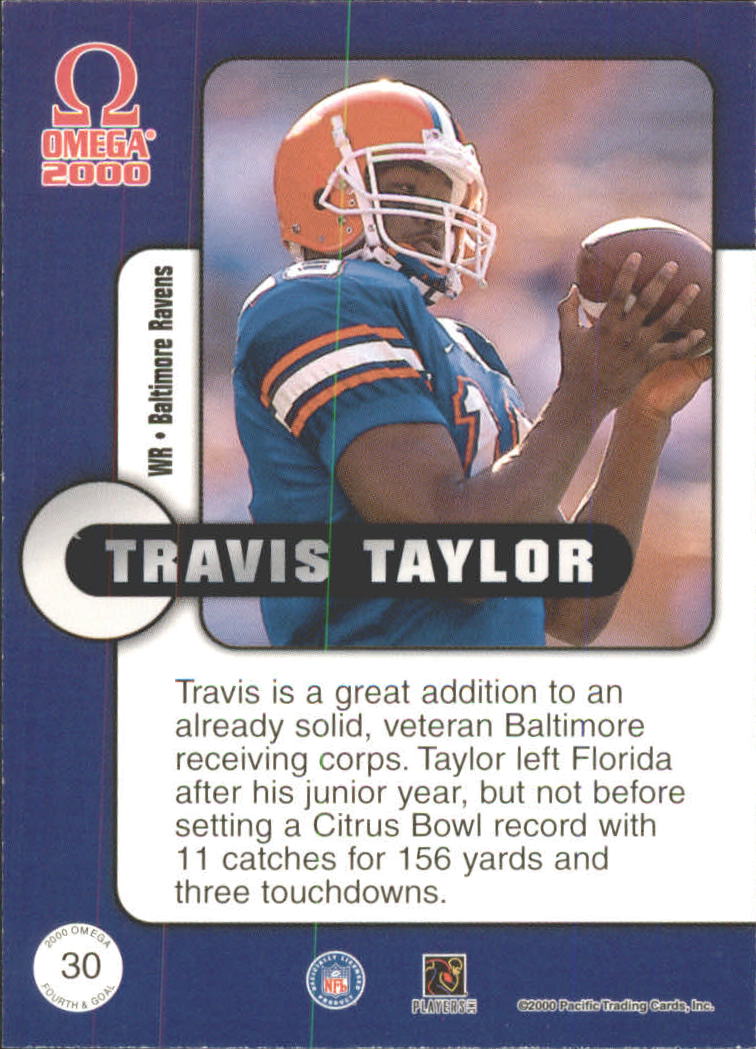 2000 Pacific Omega Fourth and Goal #30 Travis Taylor back image