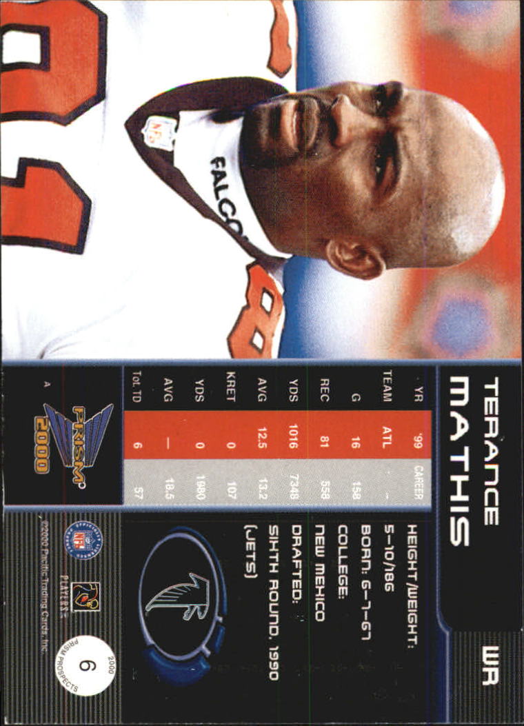 2000 Pacific Prism Prospects #6 Terance Mathis back image