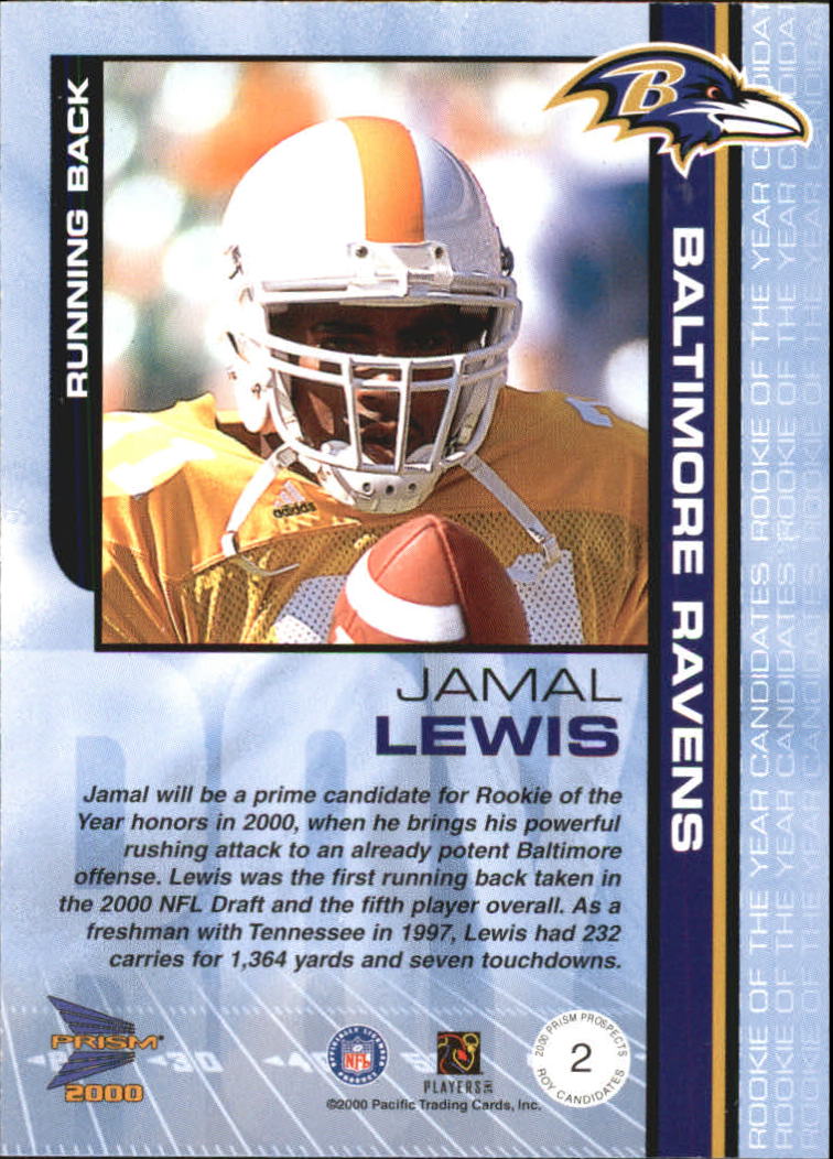 2000 Pacific Prism Prospects ROY Candidates #2 Jamal Lewis back image