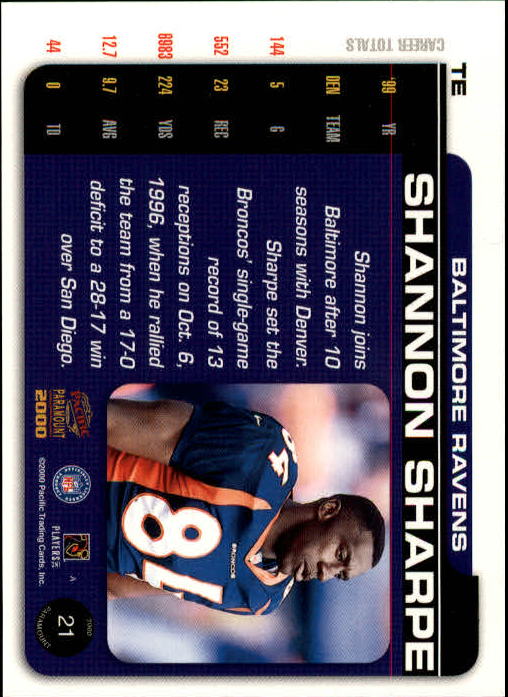 B3677- 2000 Paramount FB Card #s 1-250 +Rookies -You Pick- 15+ FREE US SHIP - Picture 43 of 473