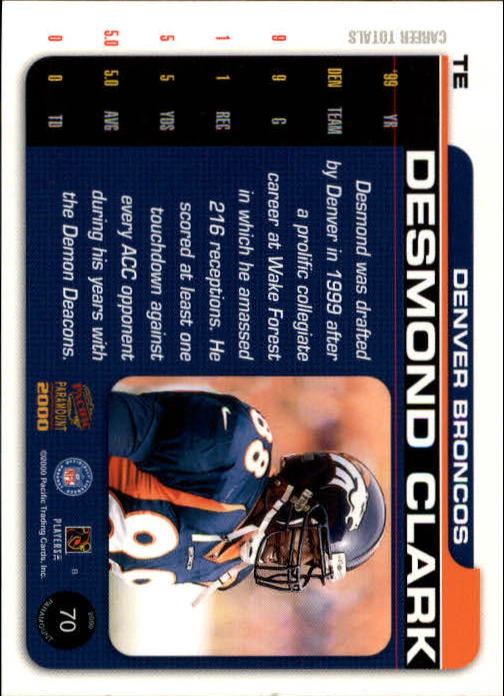 B3677- 2000 Paramount FB Card #s 1-250 +Rookies -You Pick- 15+ FREE US SHIP - Picture 127 of 473